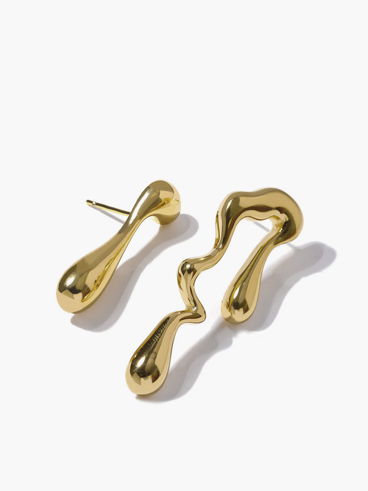 Asimetrik Su Damlası Küpeler