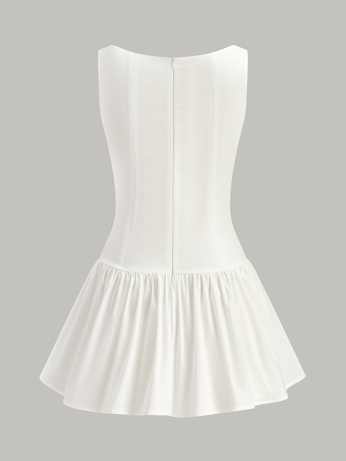 Ön Düğmeli İşlemeli Çiçekli Mini Elbise