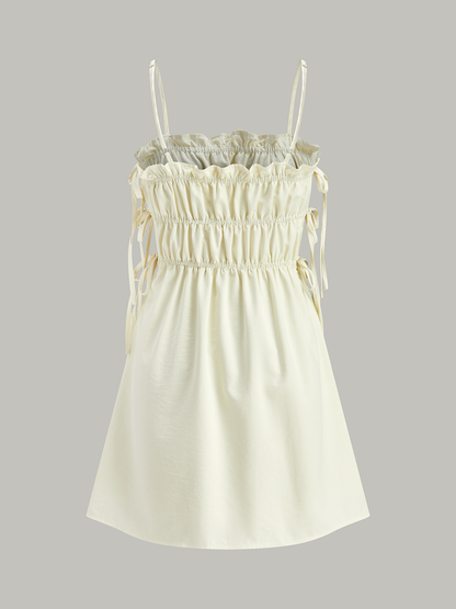 Bağcıklı Bel Askılı Elbise