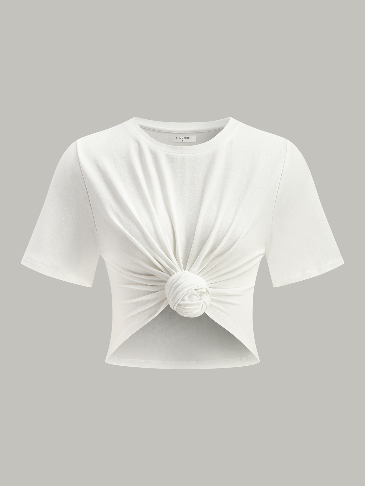 Kırpılmış Düğümlü Ön Tişört