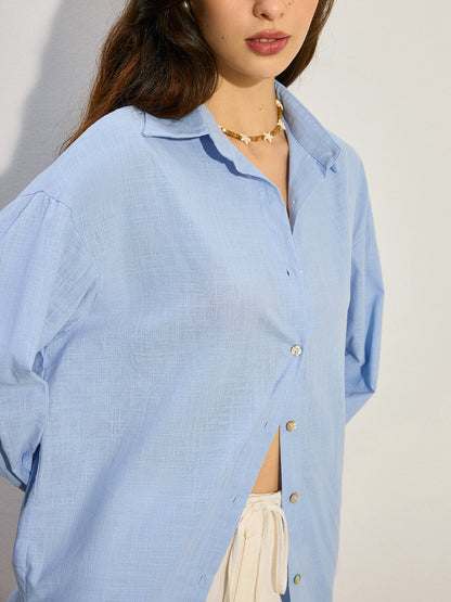 Büyük Boy Düğmeli Gömlek