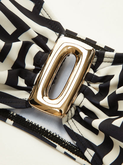 Geometrik Desenli Bikini Takımı