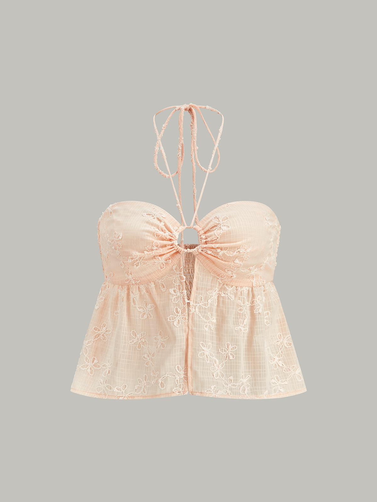 Büzgülü Askılı Kısa Üst