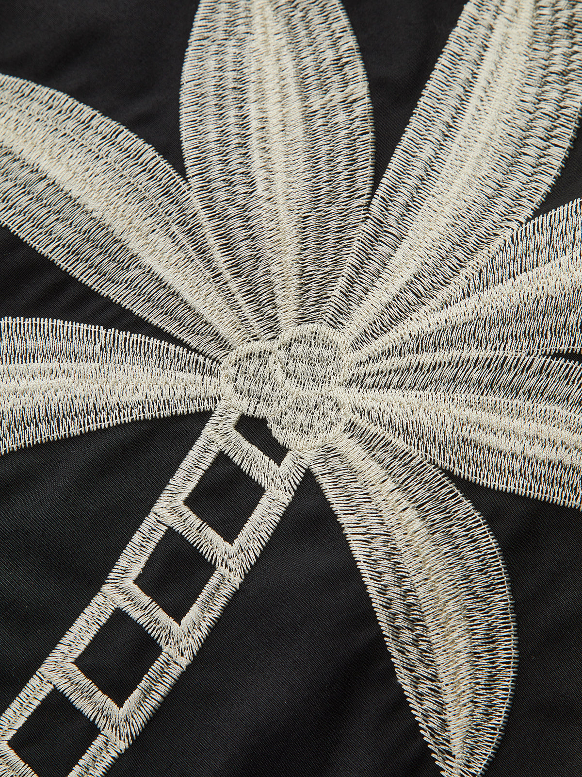 İşlemeli Yüksek Bel Geniş Paça Pantolon