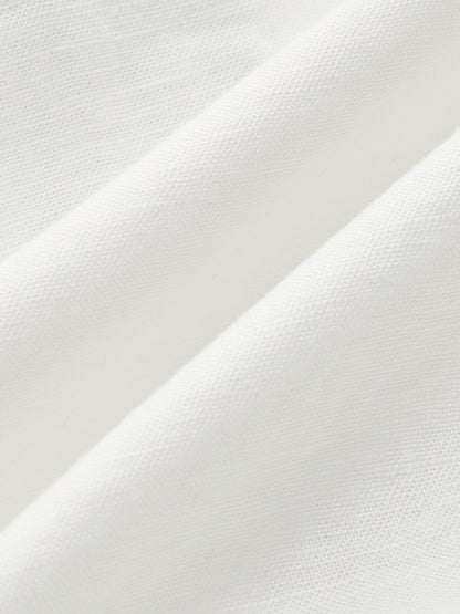 Fiyonklu Pamuk ve Keten Kısa Blazer