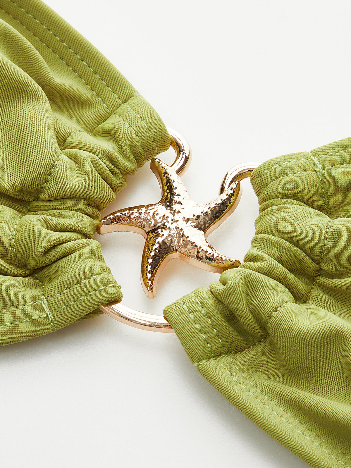 Bağlamalı Metal Dekorlu Bikini Takımı