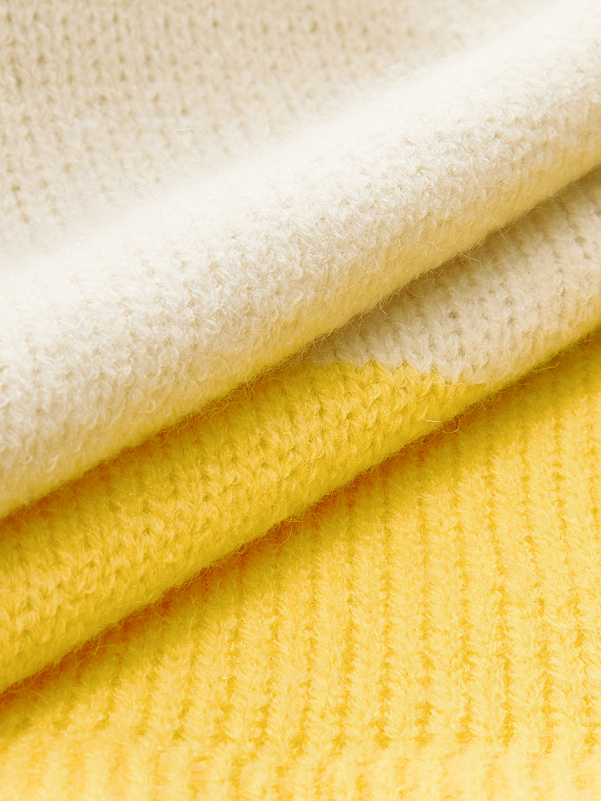 Örme Renk Bloklu Kazak Yelek