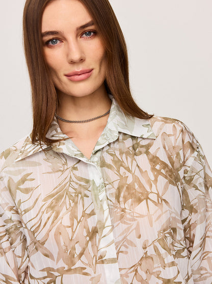 Yaprak Baskılı Şort Takımı