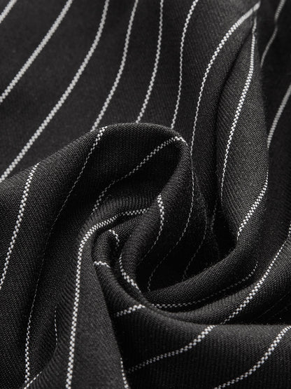 Kemerli Çizgili Şort