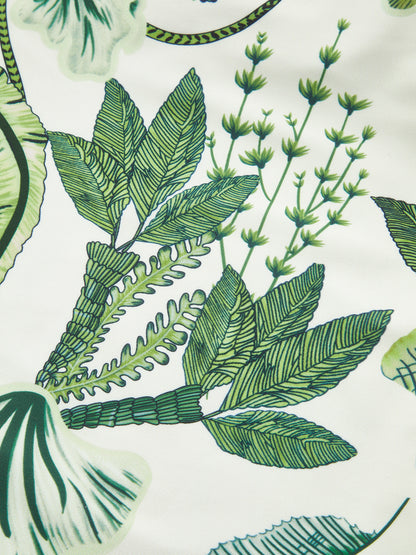 Çiçek Desenli Volanlı Askılı Tek Parça Mayo