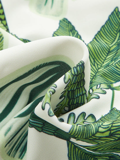 Çiçek Desenli Volanlı Askılı Tek Parça Mayo