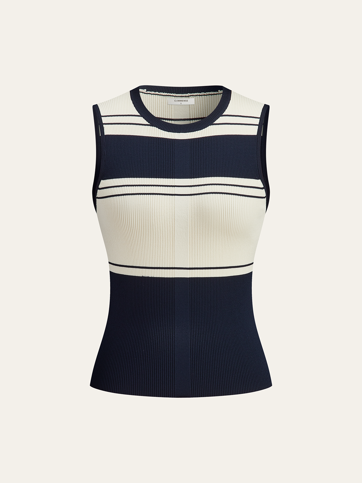 Kontrast Renkli Çizgili Örgü Üst