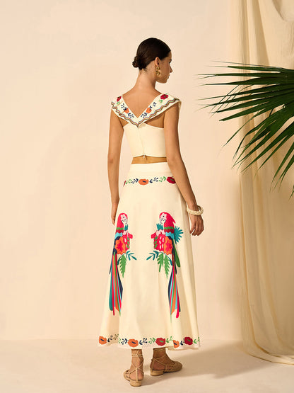 Boho Desenli Etek Takımı