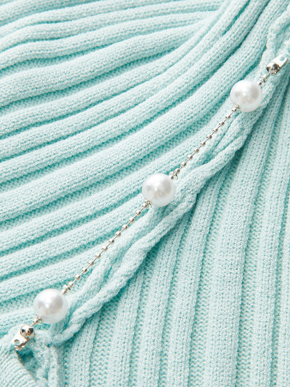 Kabartmalı Halter Örgü Üst