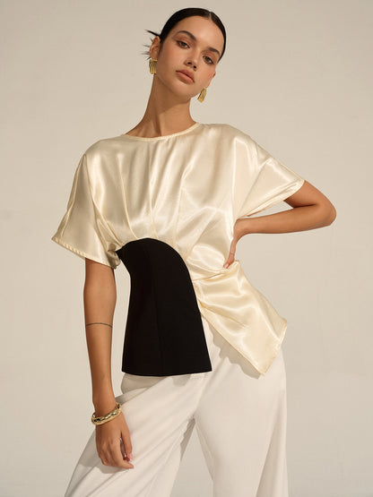 Asimetrik Renk Bloklu Üst