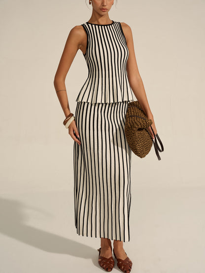 Çizgili Örgü Eşofman Takımı