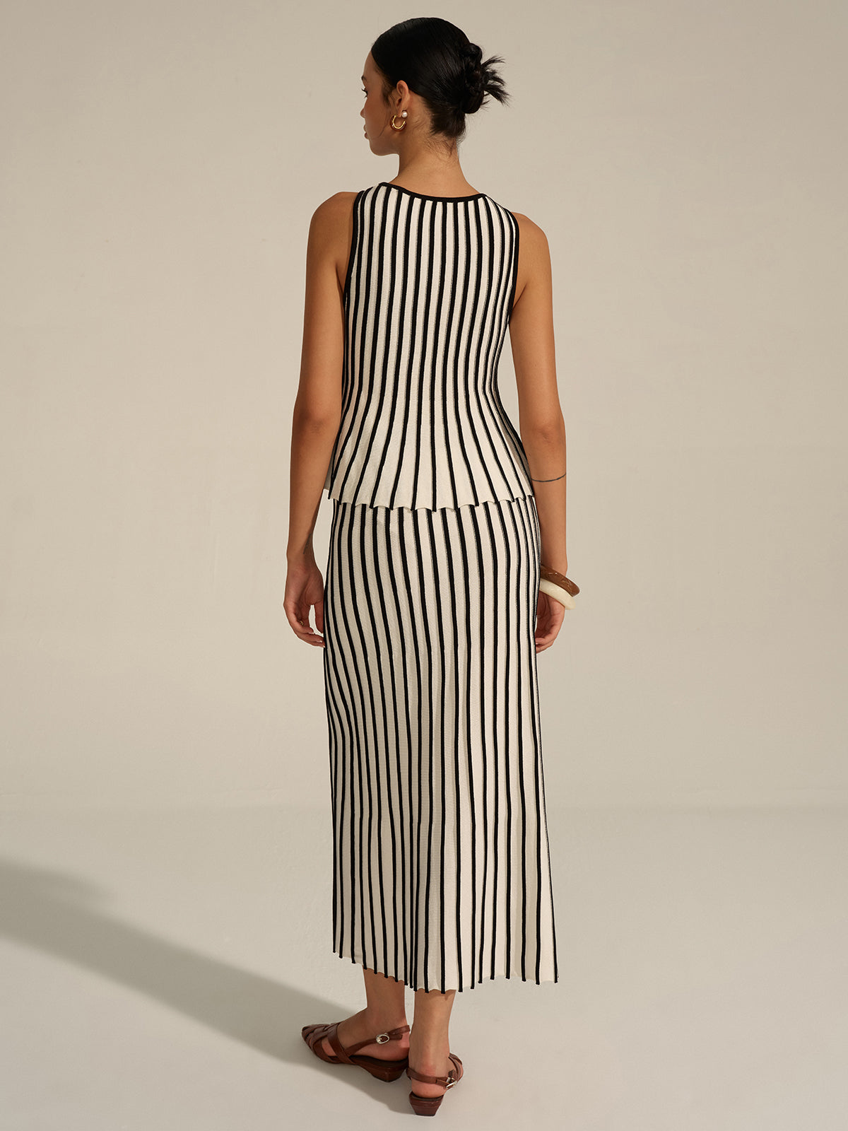 Çizgili Örgü Eşofman Takımı