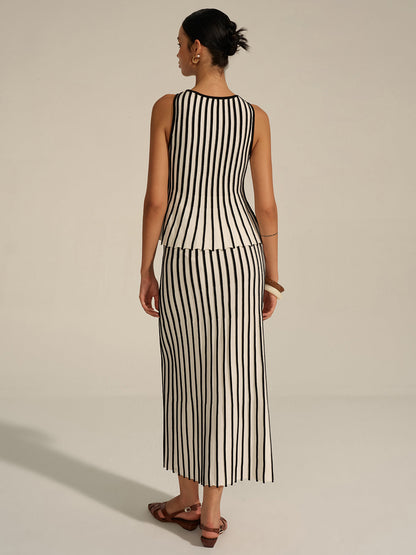 Çizgili Örgü Eşofman Takımı