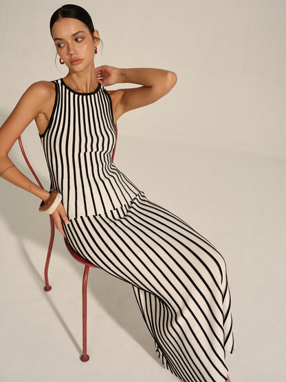 Çizgili Örgü Eşofman Takımı