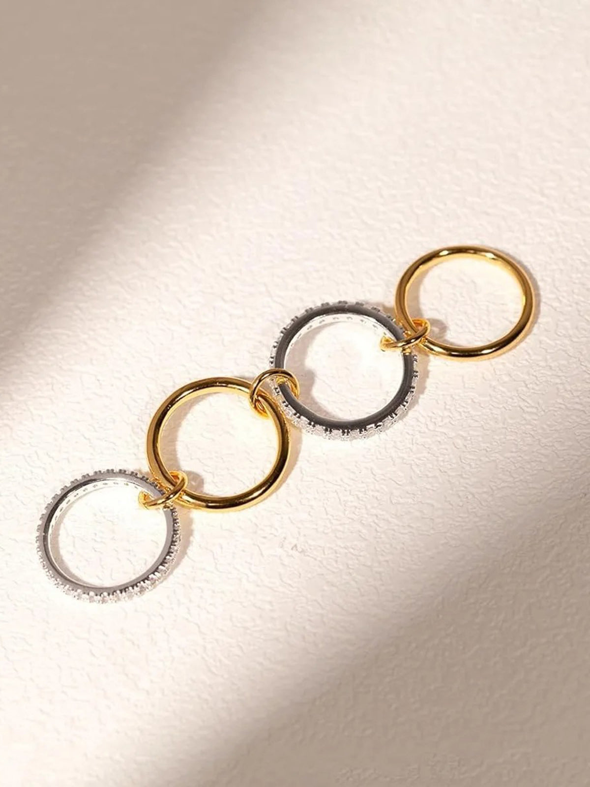 Kilitli Tam Set Kübik Zirkonya Yüzükler