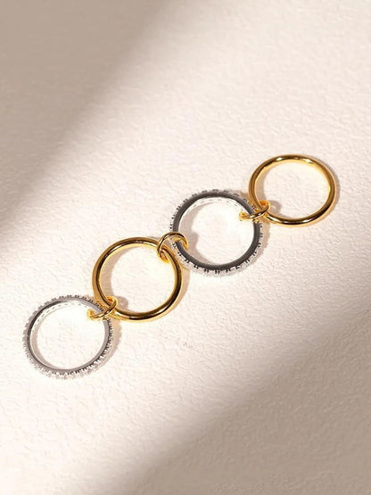 Kilitli Tam Set Kübik Zirkonya Yüzükler