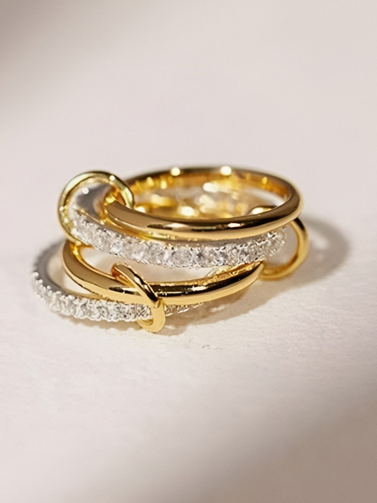 Kilitli Tam Set Kübik Zirkonya Yüzükler