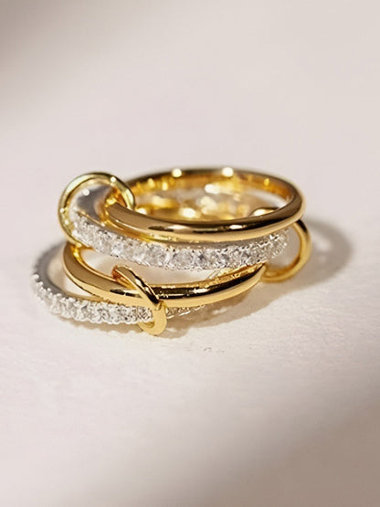 Kilitli Tam Set Kübik Zirkonya Yüzükler