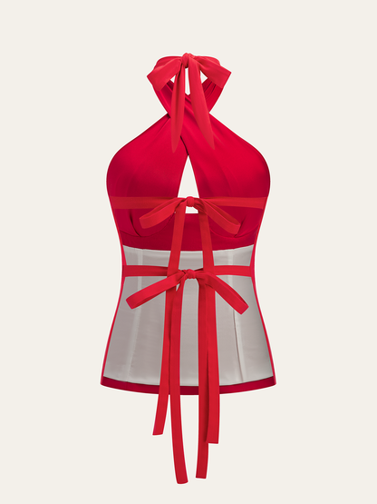 Çapraz Askılı Sırtı Açık Üst