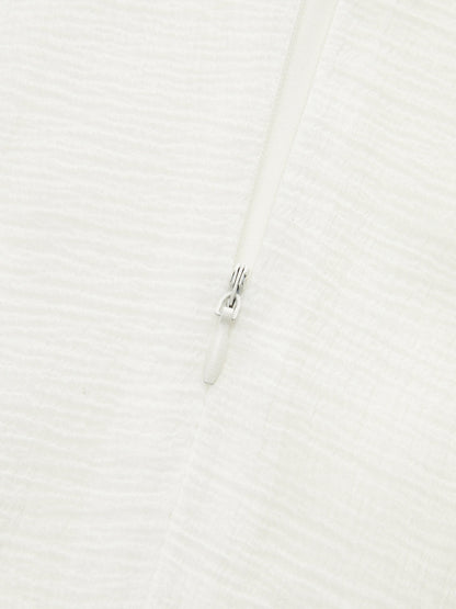 Yarı Şeffaf Volanlı Etek Ucu Mini Elbise