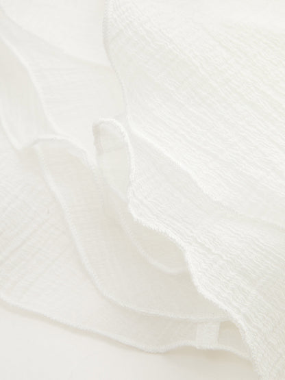 Yarı Şeffaf Volanlı Etek Ucu Mini Elbise