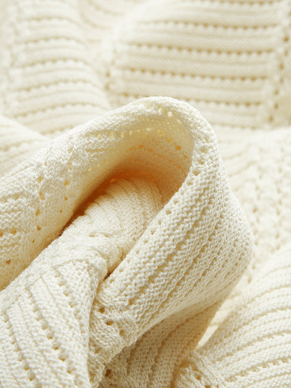 Cepli Kontrast Kesimli Örgü Midi Elbise