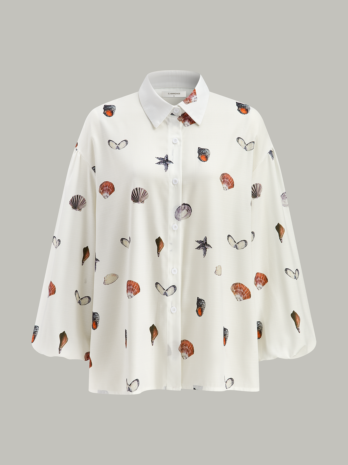 Kemerli Deniz Kabuğu Desenli Şort Takımı