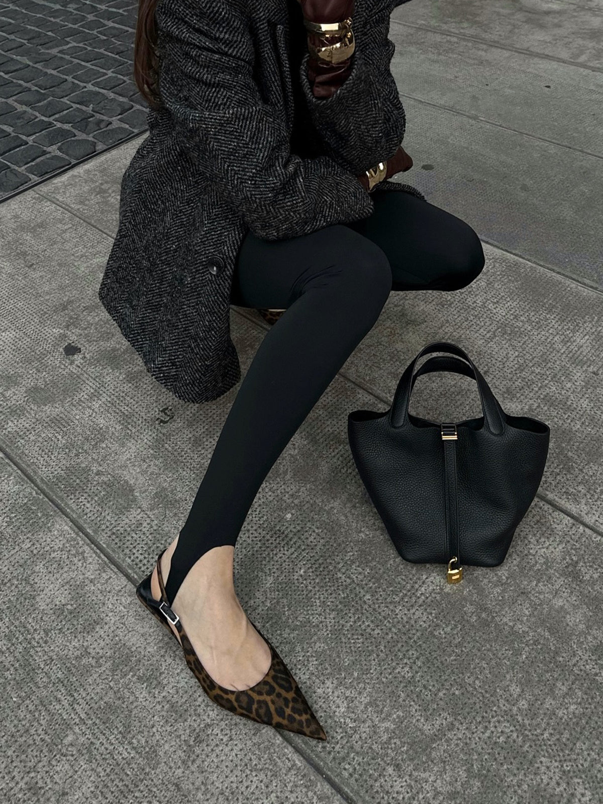 Leopar Yavru Kedi Slingback Ayakkabılar