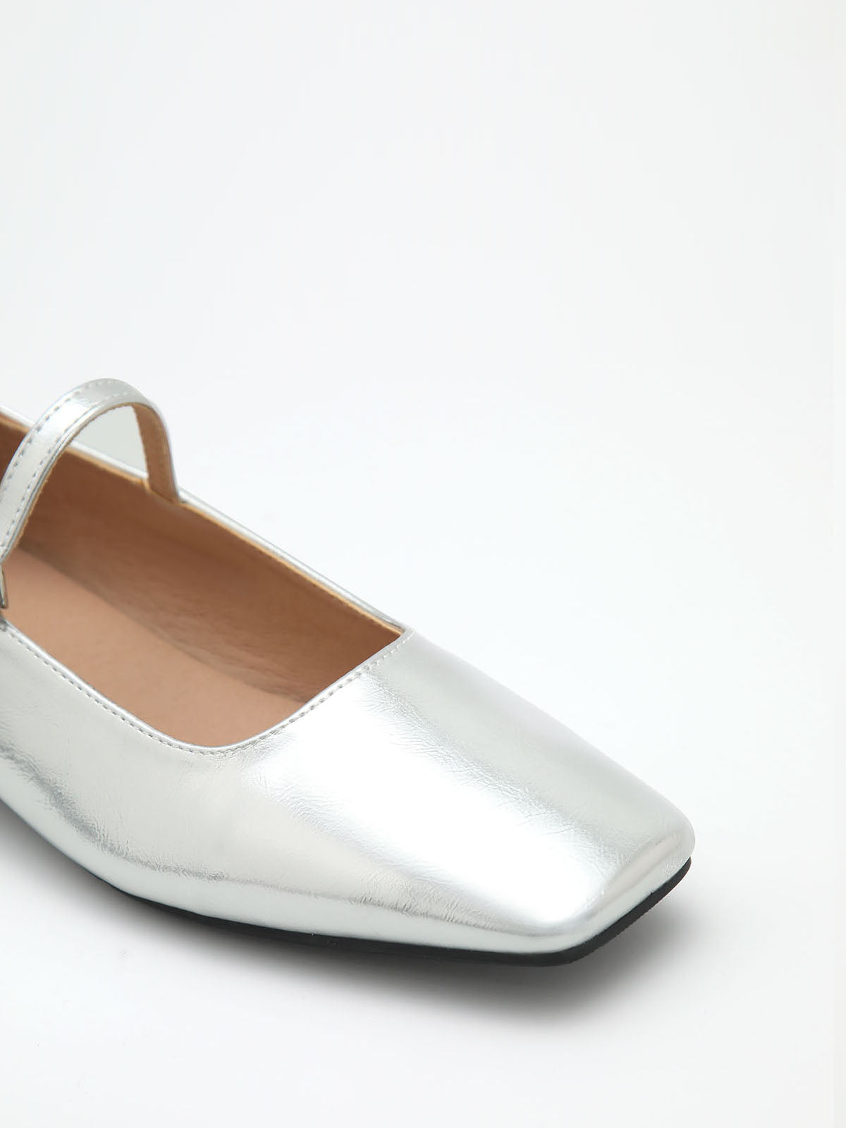 Kare Burun Blok Topuk Mary Jane Ayakkabı