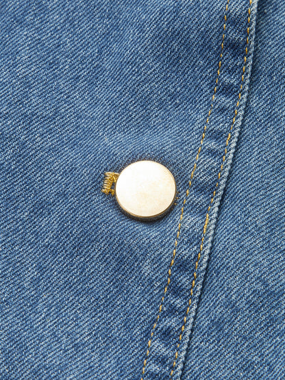 Önü Düğmeli Kot Yelek