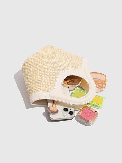 Fildişi Şeritli Daire Çanta