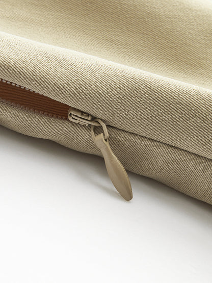 Kemerli Yaka Kolsuz Üst