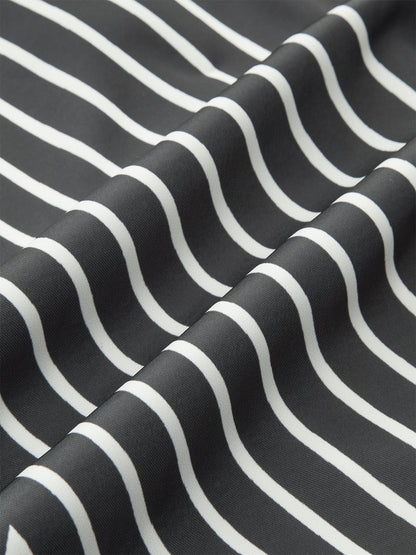 Yarı Şeffaf Çizgili Önü Sarmalı Düğümlü Üst