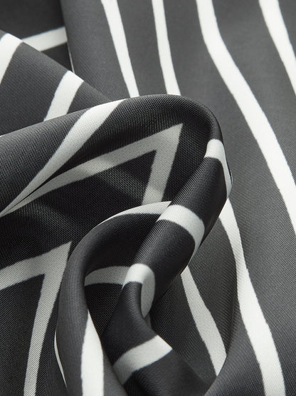 Yarı Şeffaf Çizgili Önü Sarmalı Düğümlü Üst