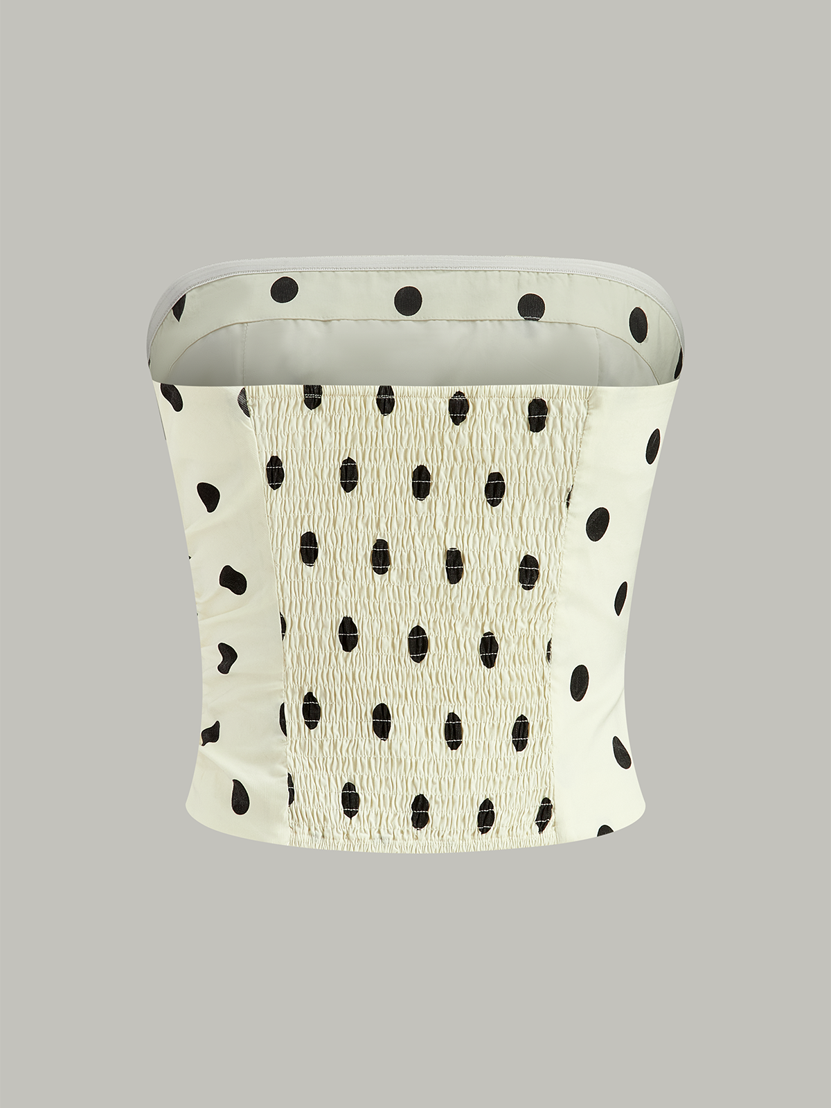 Puantiyeli Büzgülü Askısız Üst