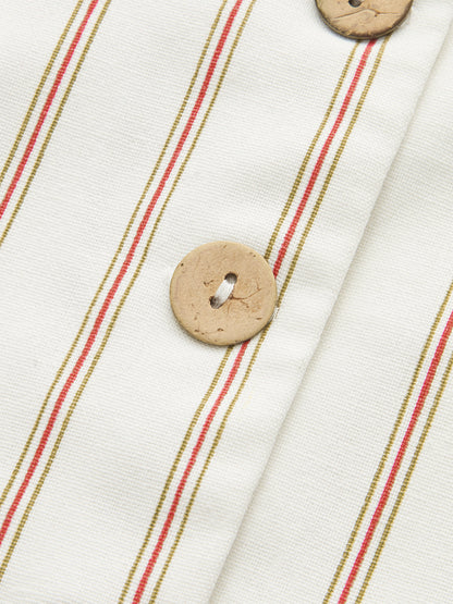 Kemerli Çizgili Şort Takımı