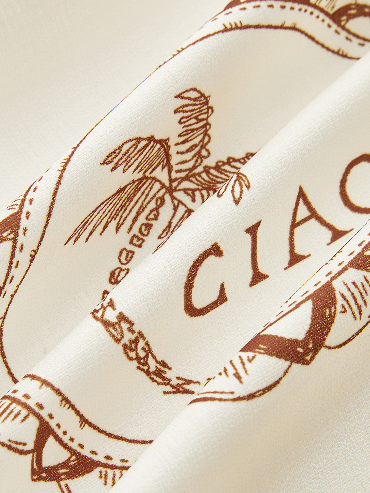 Halat Bağlamalı Kemerli Baskılı Gömlek Elbise