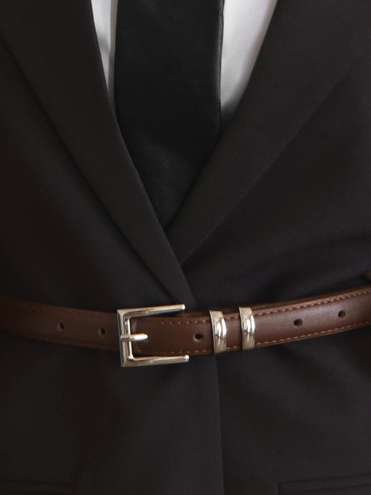 Vintage Yumuşak Tokalı İnce Kemer