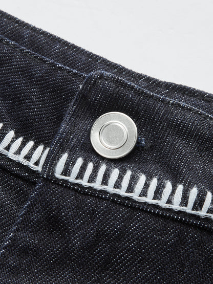 Kontrast Kesim Kot Şort