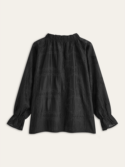 Nakış Detaylı Uzun Kollu Şort Takımı