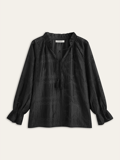 Nakış Detaylı Uzun Kollu Şort Takımı