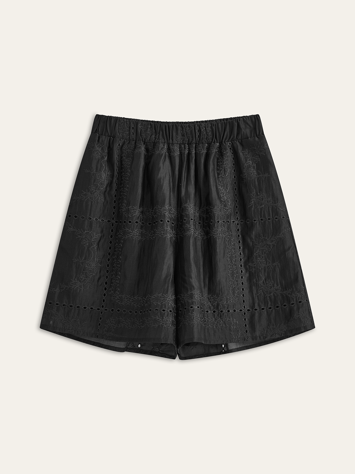 Nakış Detaylı Uzun Kollu Şort Takımı