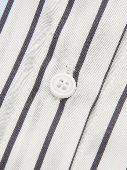 Asimetrik Çizgili Gömlek