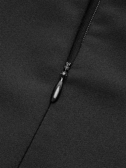 Metal Düğmeli Askılı Elbise