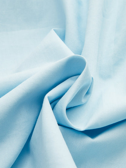 Pamuklu Büzgülü Yaka Mini Elbise